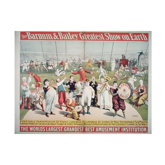 Trademark Fine Art "Barnum and Bailey Greatest Show on Earth" Canvas Wall Art