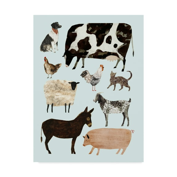 Trademark Fine Art 'Barnyard Buds I' Canvas Art by Victoria Borges