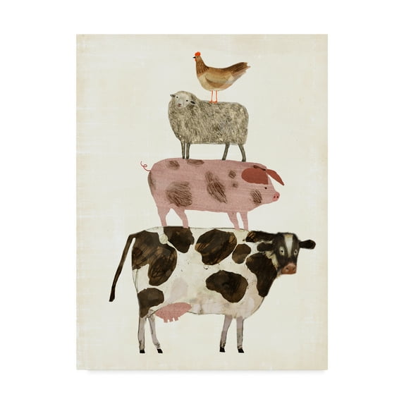 Trademark Fine Art 'Barnyard Buds IV' Canvas Art by Victoria Borges