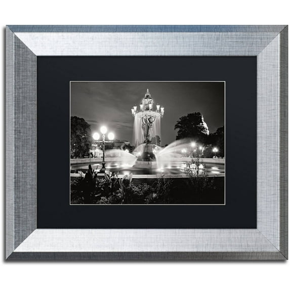 Trademark Fine Art "Bartholdi Park" Canvas Art by Gregory O'Hanlon Black Matte, Silver Frame