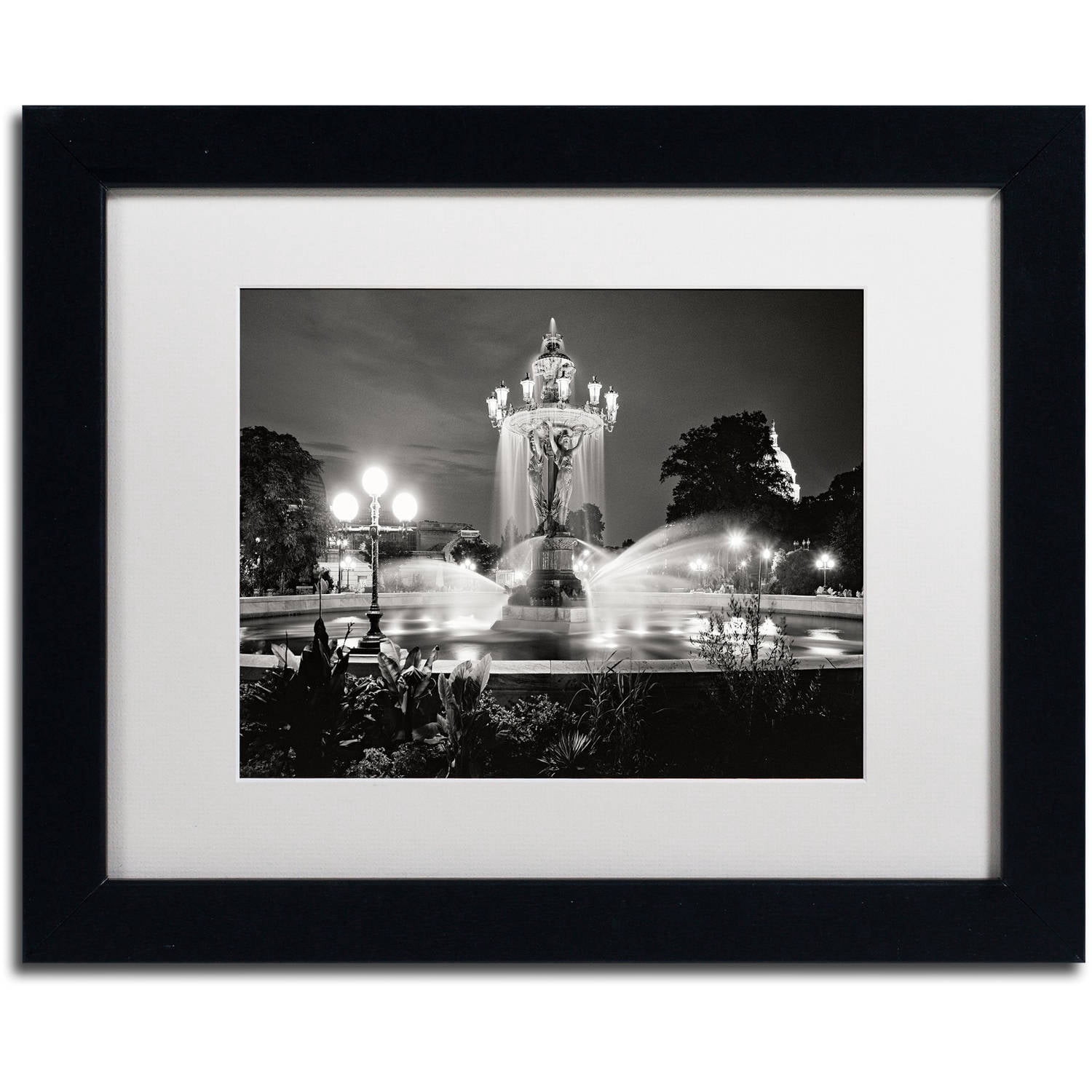 Trademark Fine Art "Bartholdi Park" Canvas Art by Gregory O'Hanlon White Matte, Black Frame
