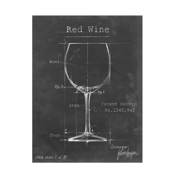 Trademark Fine Art Ethan Harper Barware Blueprint Iii Canvas Wall Art - 35x47