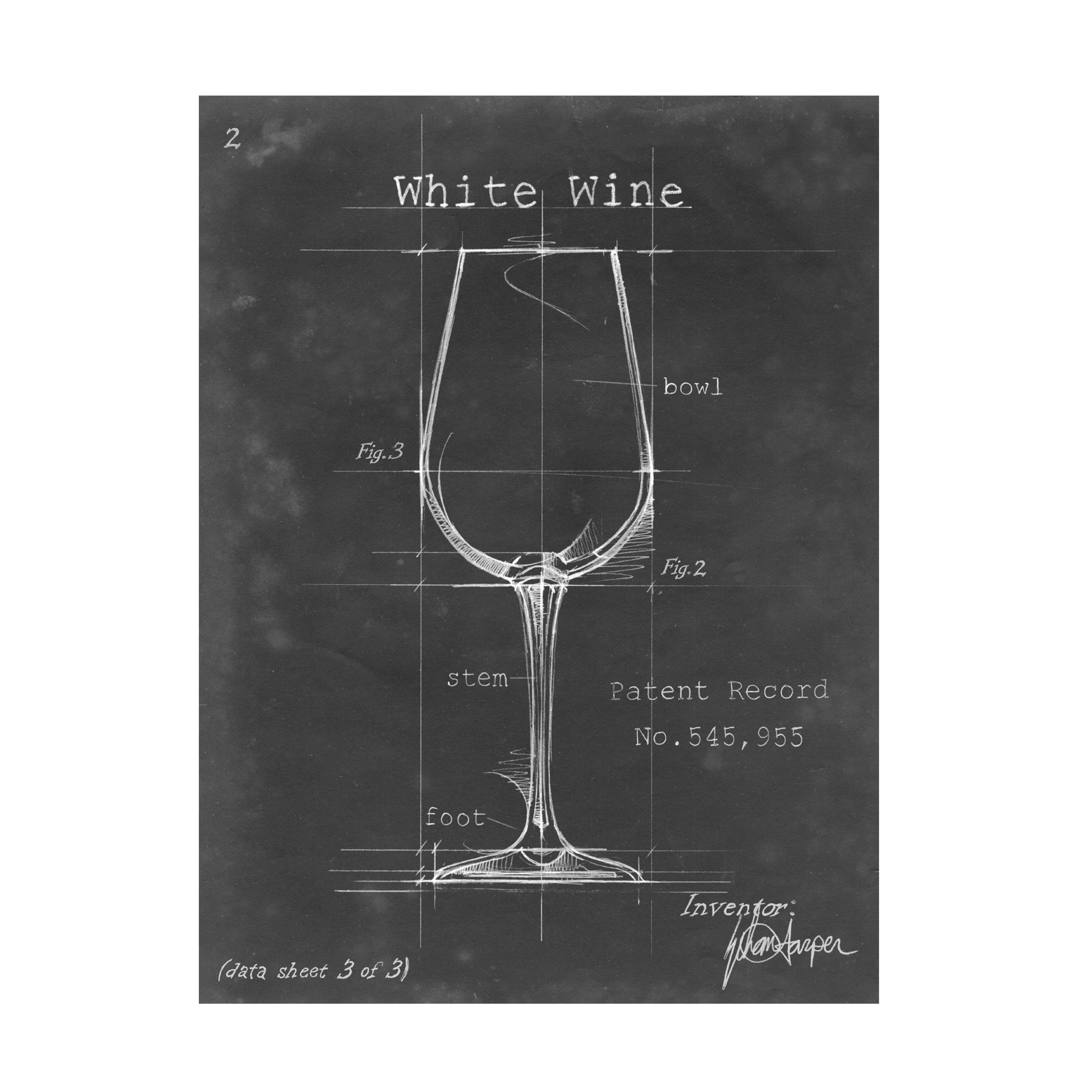 Trademark Fine Art Ethan Harper Barware Blueprint Iv Canvas Wall Art - 35x47