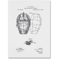 thumbnail image 1 of Trademark Fine Art "Baseball Catcher's Mask Patent 1883 White" Canvas Art by Claire Doherty, 1 of 3