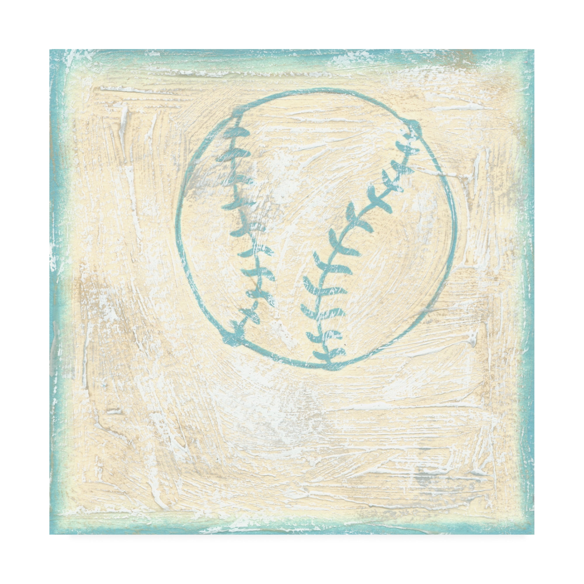 Trademark Fine Art 'Baseball Rules' Canvas Art by Chariklia Zarris