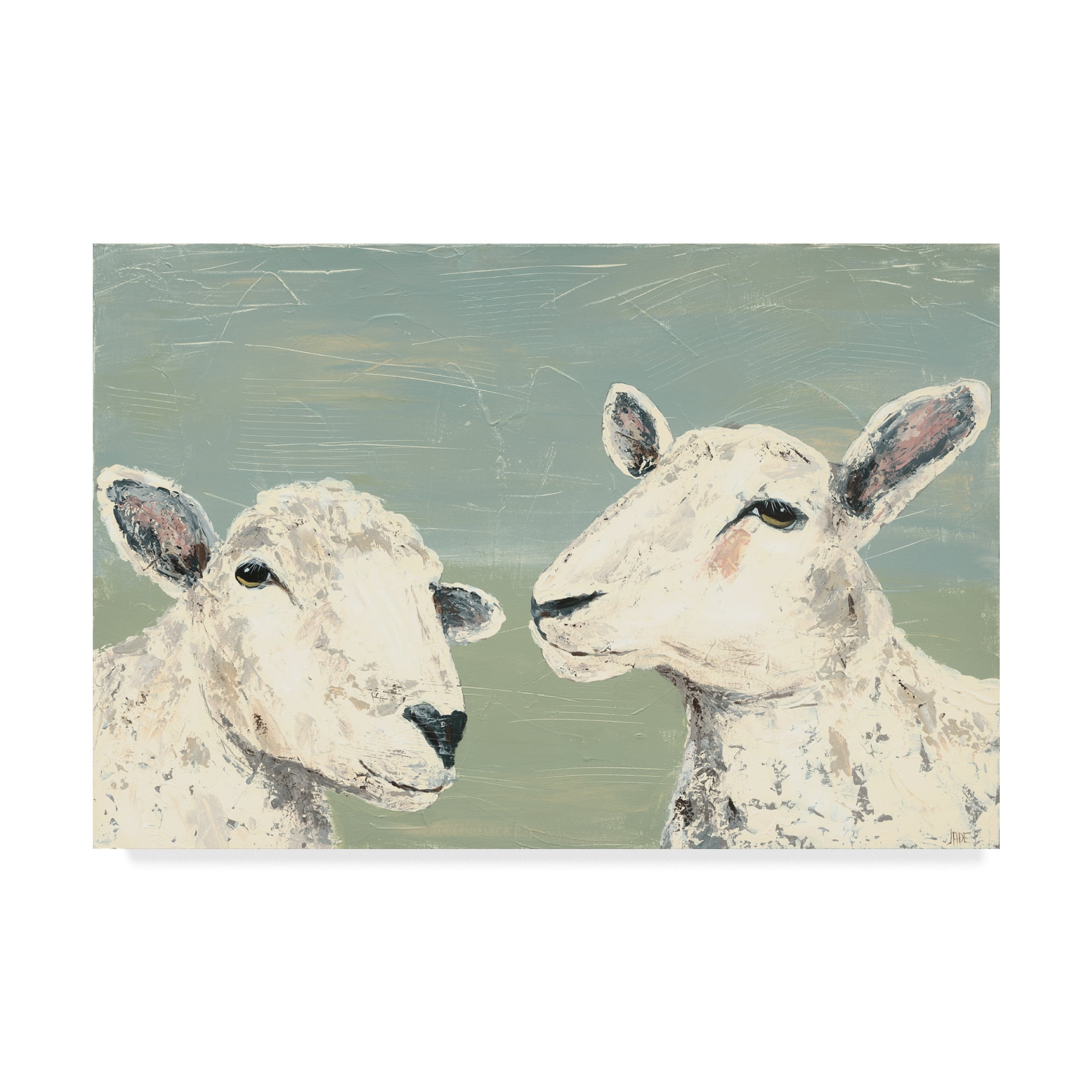 風景画 アクリル絵具 キャンバス  bridge sheep Trademark Fine Art Bashful Sheep I Gallery-Wrapped 24x32 Canvas