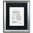 thumbnail image 1 of Trademark Fine Art "Basketball Hoop Patent 1965 White" Canvas Art by Claire Doherty, Black Matte, Silver Frame, 1 of 4