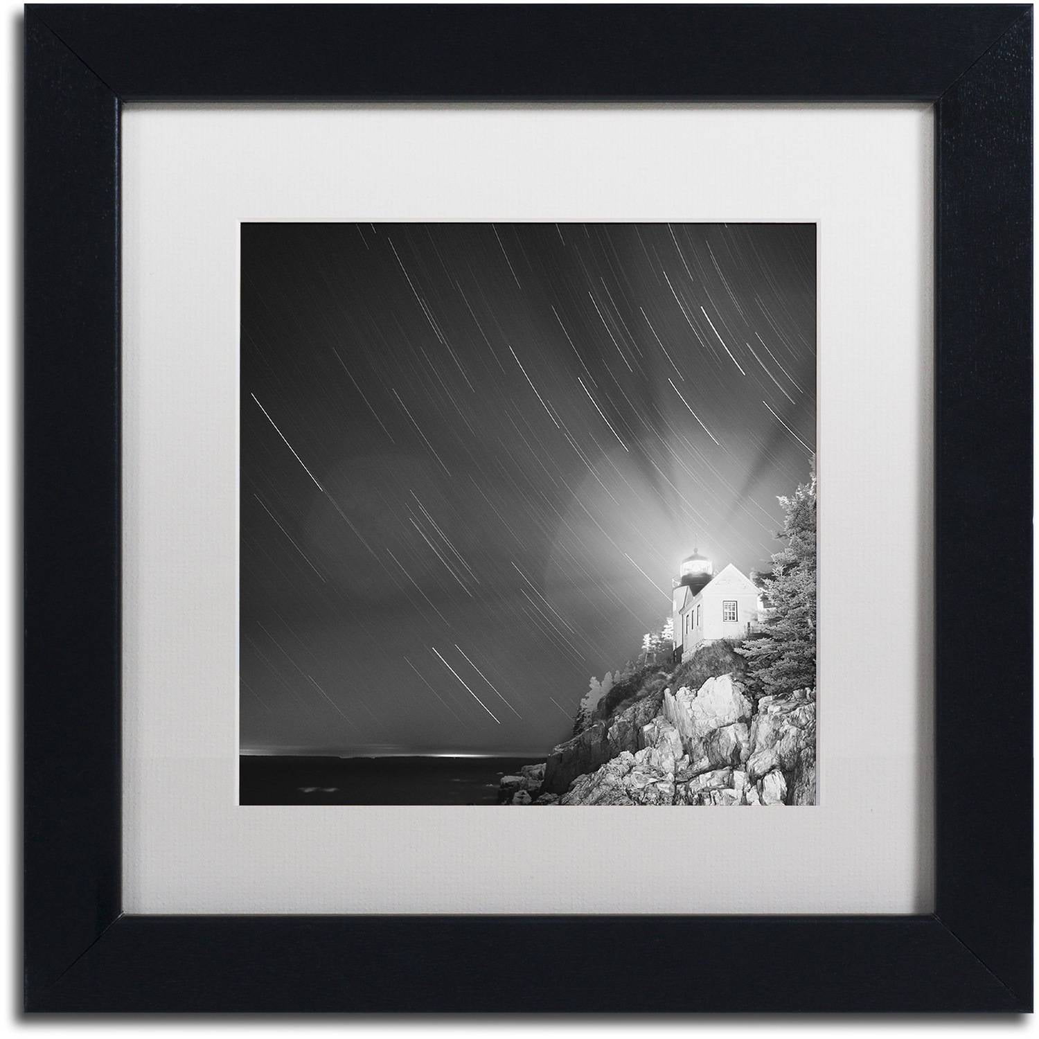 Trademark Fine Art "Bass Harbor Sky" Canvas Art by Moises Levy White Matte, Black Frame
