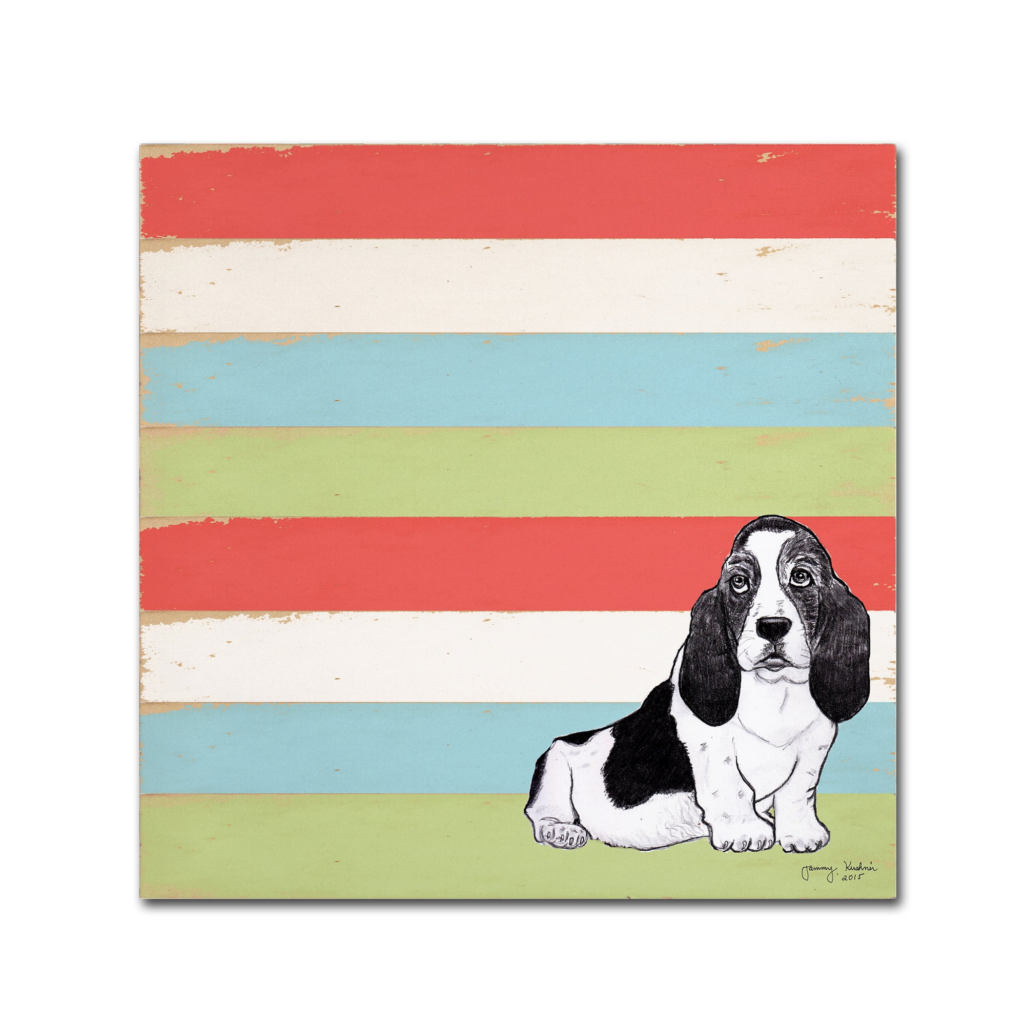 Trademark Fine Art 'Basset Hound 3' Canvas Art by Tammy Kushnir