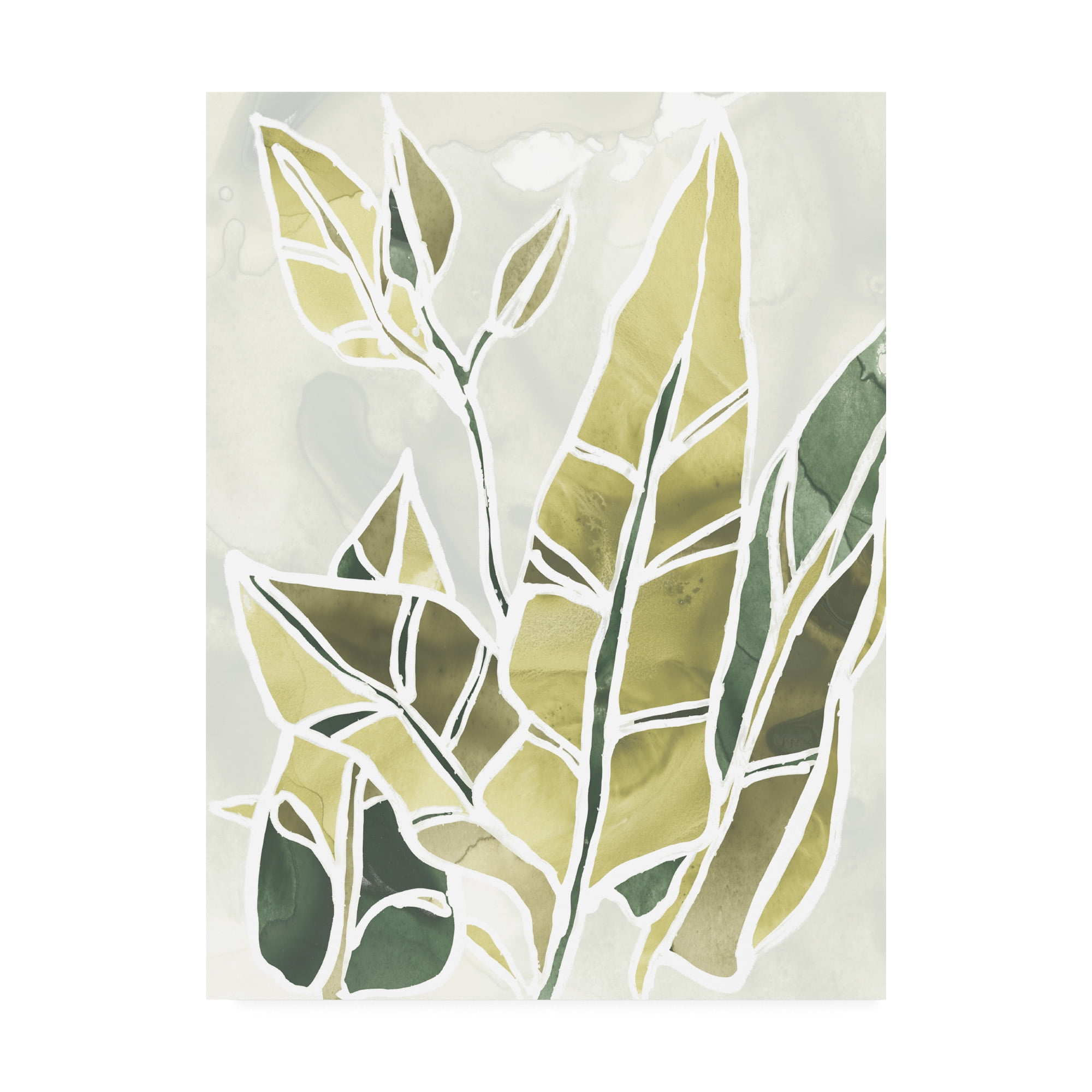 Trademark Fine Art 'Batik Leaves III' Canvas Art by June Erica Vess
