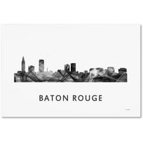 Trademark Fine Art 'Baton Rouge Louisiana Skyline WB-BW' Canvas Art by Marlene Watson