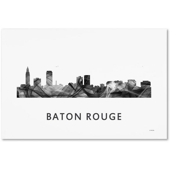 Trademark Fine Art 'Baton Rouge Louisiana Skyline WB-BW' Canvas Art by Marlene Watson