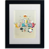 Trademark Fine Art "Be Yourself" Canvas Art by Kavan & Co White Matte, Black Frame