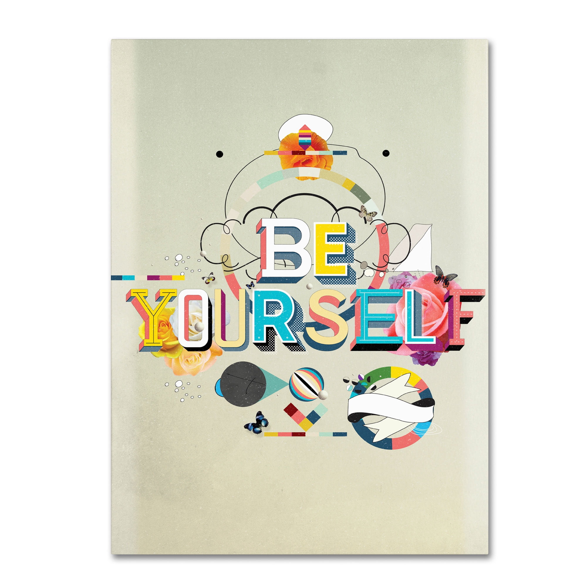 Trademark Fine Art "Be Yourself" Canvas Art by Kavan & Co
