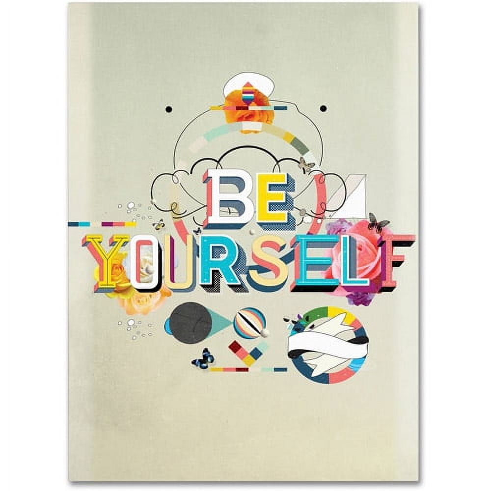 Colorful Inspirational Typography Canvas Art, 14" x 19"
