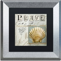 Trademark Fine Art "Beach Book I" Canvas Art by Color Bakery, Black Matte, Silver Frame