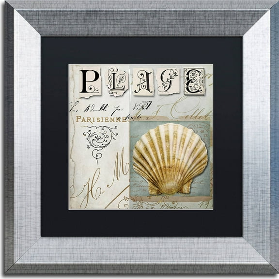 Trademark Fine Art "Beach Book I" Canvas Art by Color Bakery, Black Matte, Silver Frame