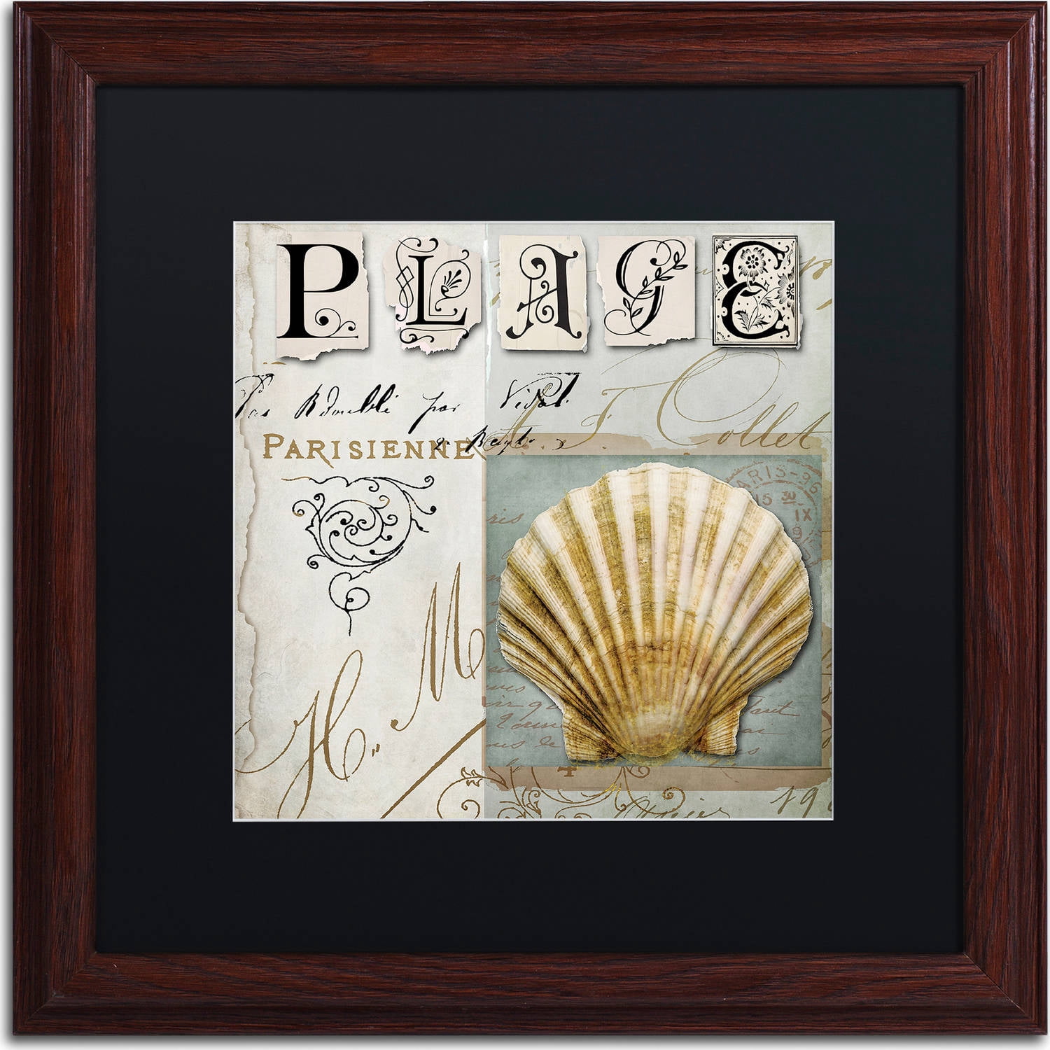 Trademark Fine Art "Beach Book I" Canvas Art by Color Bakery, Black Matte, Wood Frame