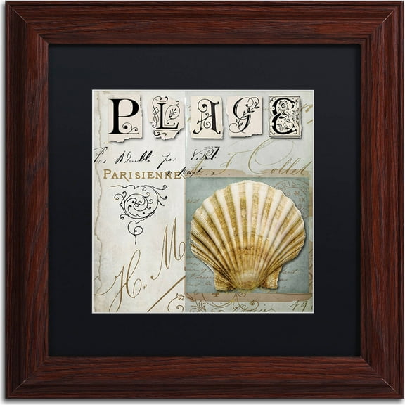 Trademark Fine Art "Beach Book I" Canvas Art by Color Bakery, Black Matte, Wood Frame