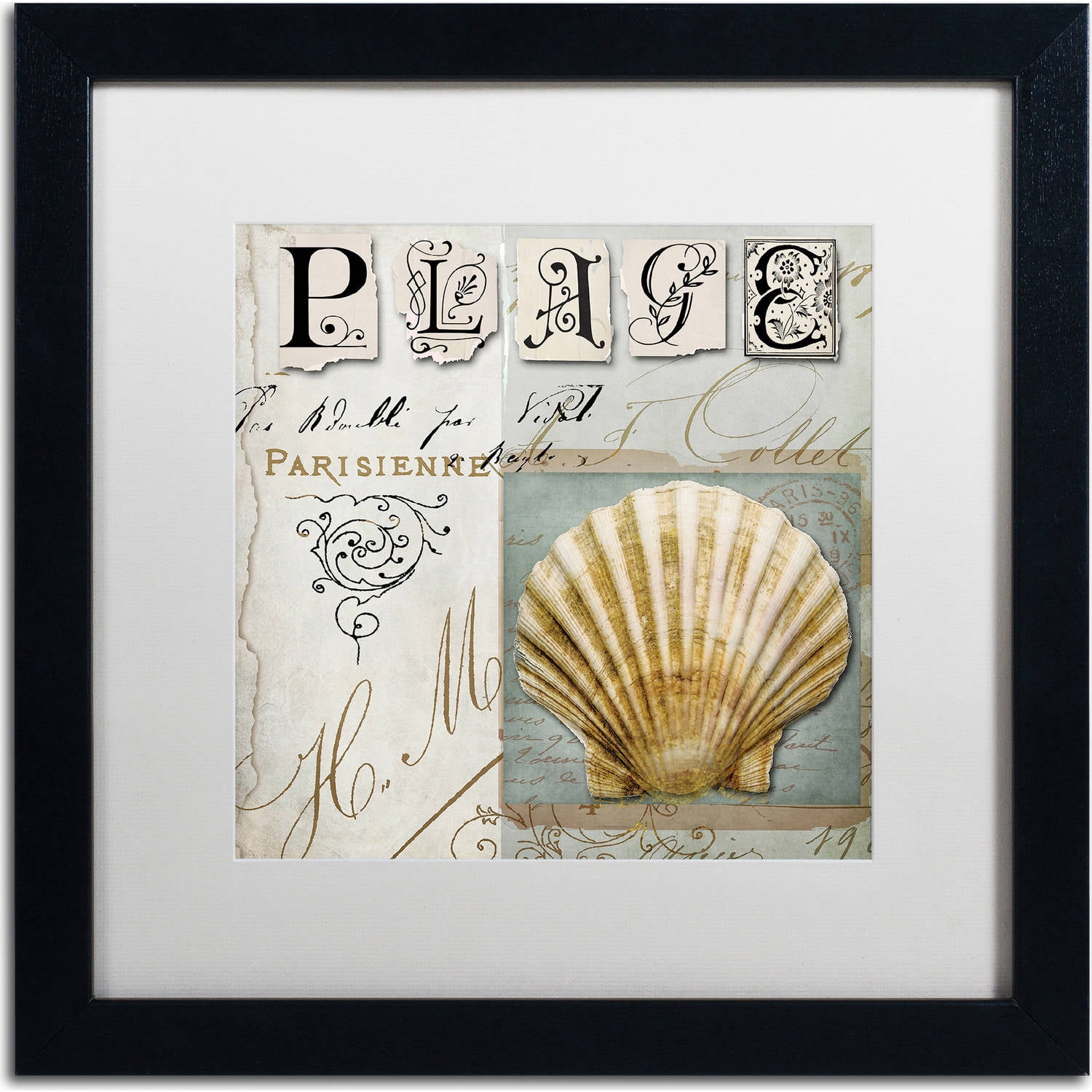 Trademark Fine Art "Beach Book I" Canvas Art by Color Bakery, White Matte, Black Frame
