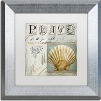 Trademark Fine Art "Beach Book I" Canvas Art by Color Bakery, White Matte, Silver Frame