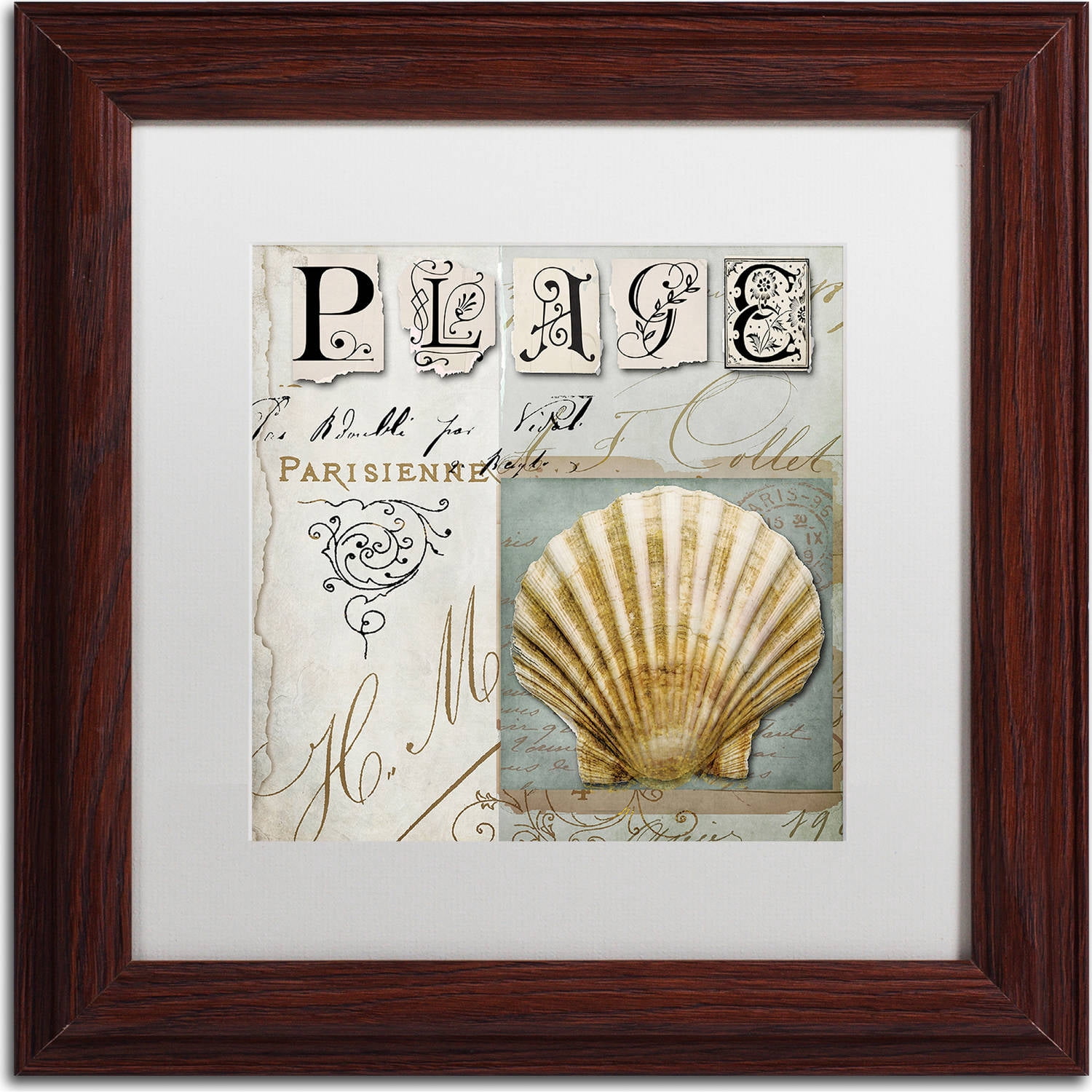 Trademark Fine Art "Beach Book I" Canvas Art by Color Bakery, White Matte, Wood Frame