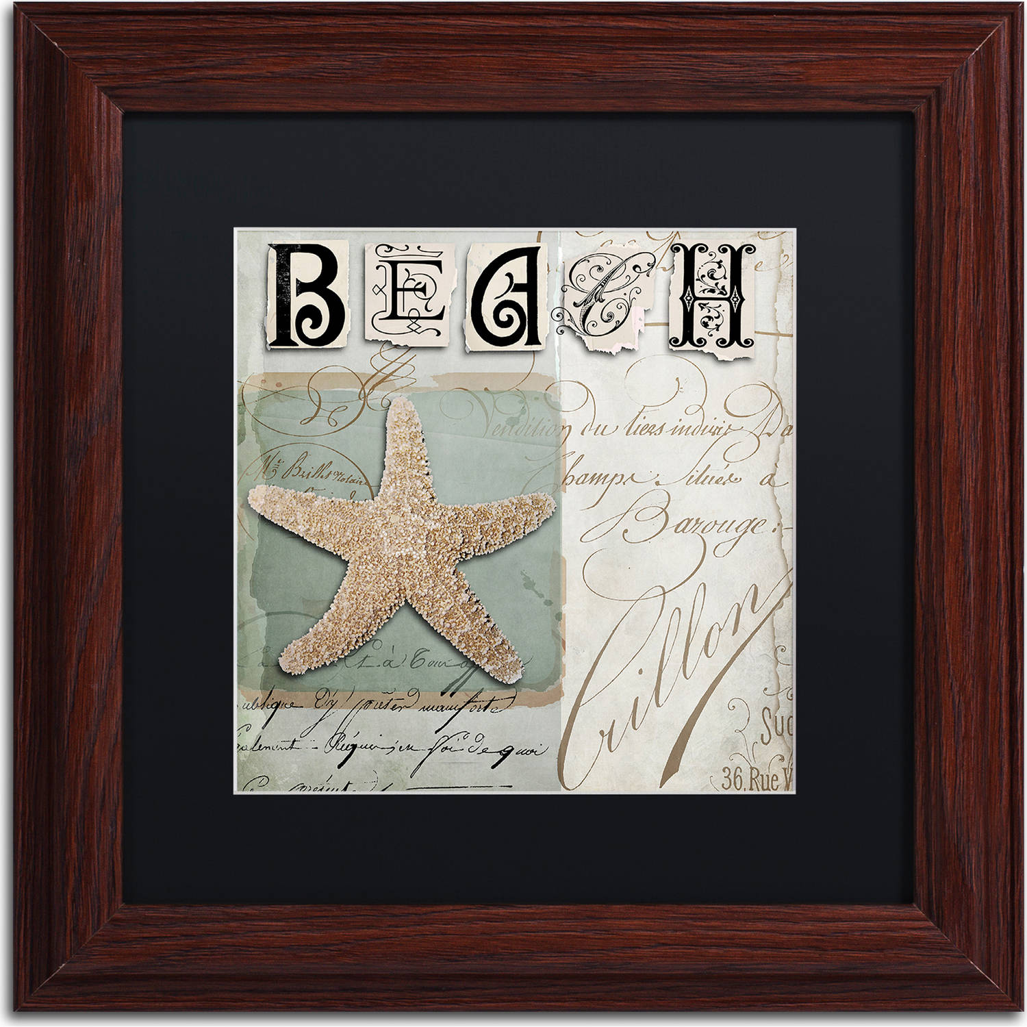 Trademark Fine Art "Beach Book II" Canvas Art by Color Bakery, Black Matte, Wood Frame