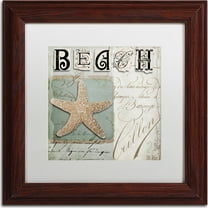 Trademark Fine Art "Beach Book II" Canvas Art by Color Bakery, White Matte, Wood Frame
