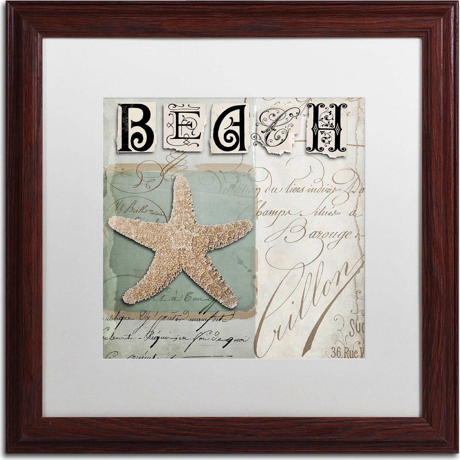 Trademark Fine Art "Beach Book II" Canvas Art by Color Bakery, White Matte, Wood Frame