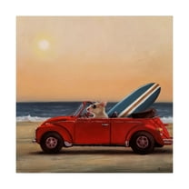 Trademark Fine Art 'Beach Bound Mouse' Canvas Art by Lucia Hefferna