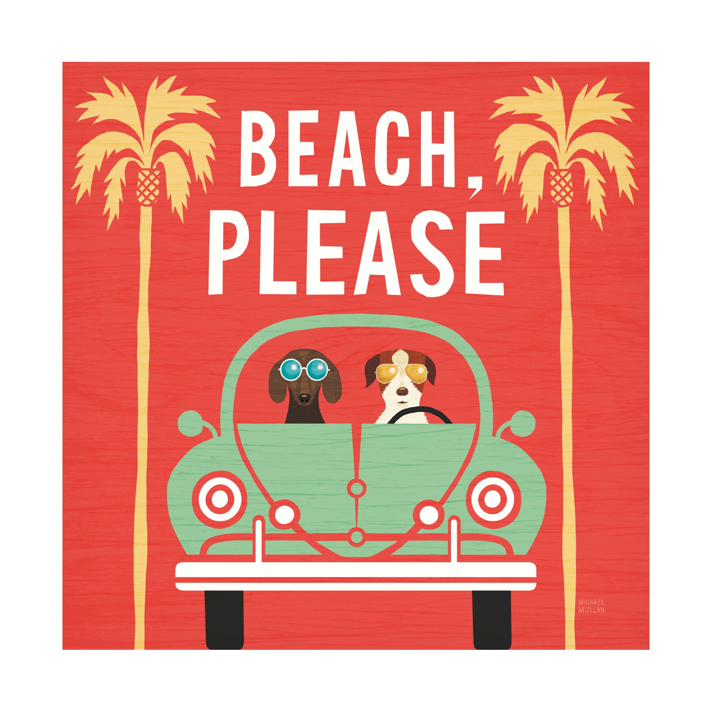 Trademark Fine Art 'Beach Bums Beetle I square' Canvas Art by Michael Mullan