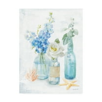 Trademark Fine Art 'Beach Cottage Florals II' Canvas Art by Danhui Nai