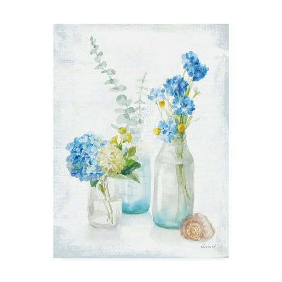 Trademark Fine Art 'Beach Cottage Florals III' Canvas Art by Danhui Nai