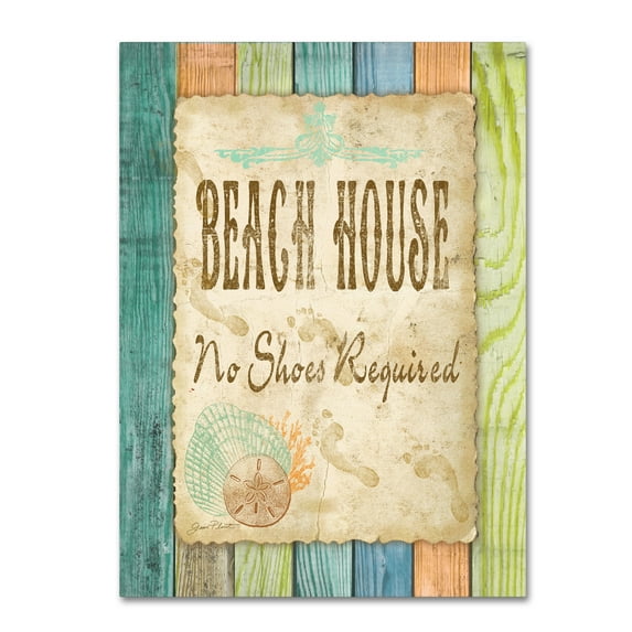 Trademark Fine Art 'Beach House' Canvas Art by Jean Plout