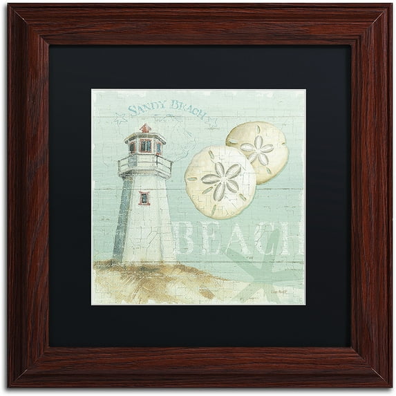 Trademark Fine Art "Beach House I" Canvas Art by Lisa Audit, Black Matte, Wood Frame