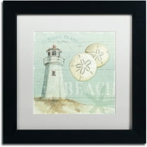 Trademark Fine Art "Beach House I" Canvas Art by Lisa Audit, White Matte, Black Frame