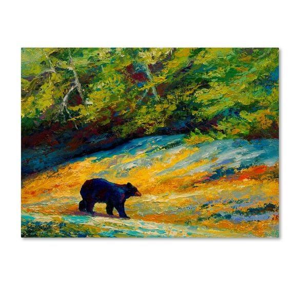 Trademark Fine Art 'Beach Lunch Black Bear' Canvas Art by Marion Rose