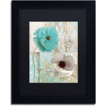 Trademark Fine Art "Beach Poppies II" Canvas Art by Color Bakery Black Matte, Black Frame