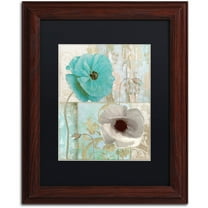 Trademark Fine Art "Beach Poppies II" Canvas Art by Color Bakery Black Matte, Wood Frame