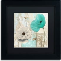 Trademark Fine Art "Beach Poppies III" Canvas Art by Color Bakery Black Matte, Black Frame