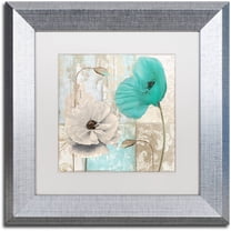 Trademark Fine Art "Beach Poppies III" Canvas Art by Color Bakery White Matte, Silver Frame