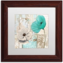 Trademark Fine Art "Beach Poppies III" Canvas Art by Color Bakery White Matte, Wood Frame