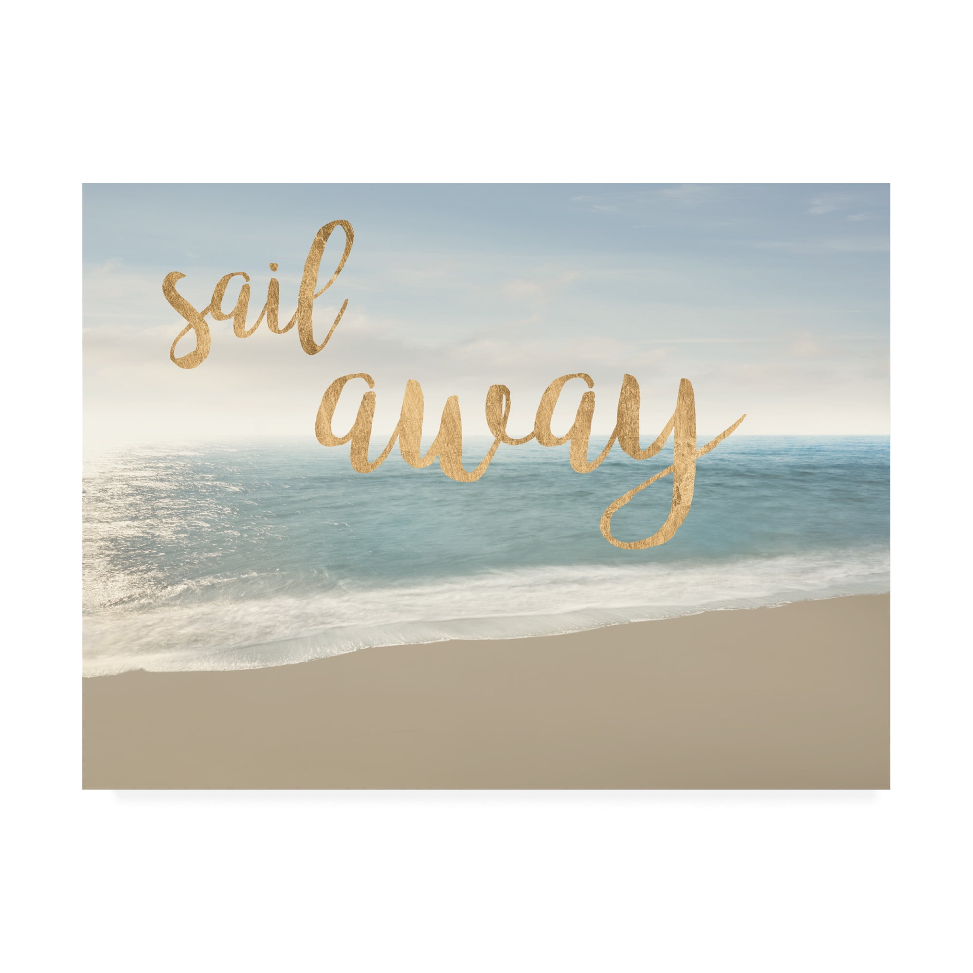 Trademark Fine Art 'Beach Sail Away' Canvas Art by James Mcloughlin