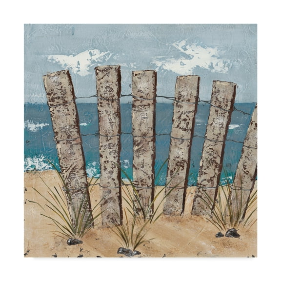 Trademark Fine Art 'Beach Scene Triptych I' Canvas Art by Jade Reynolds