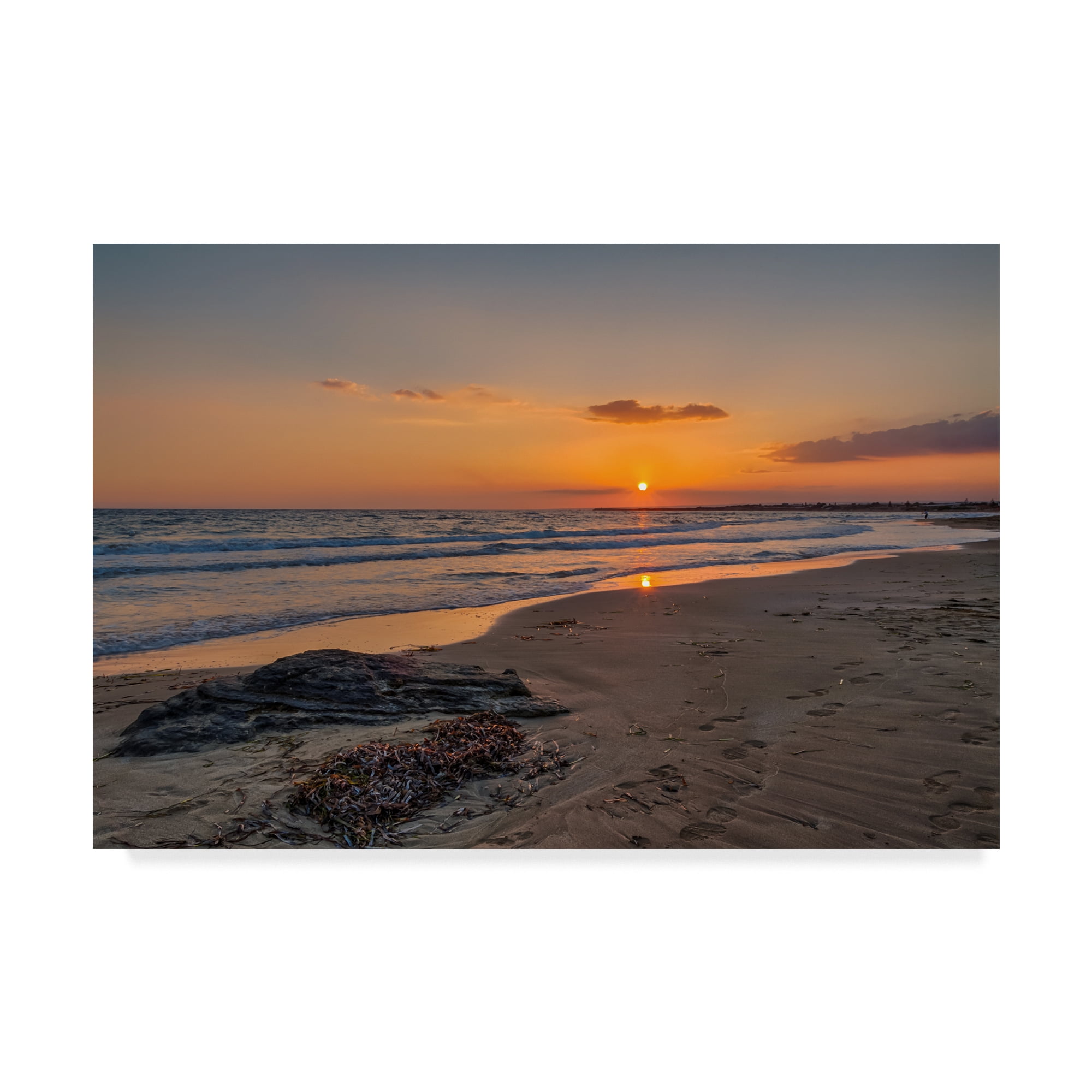 Trademark Fine Art 'Beach Sunset' Canvas Art by Giuseppe Torre
