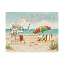 Trademark Fine Art 'Beach Time I Christmas' Canvas Art by Janelle Penner