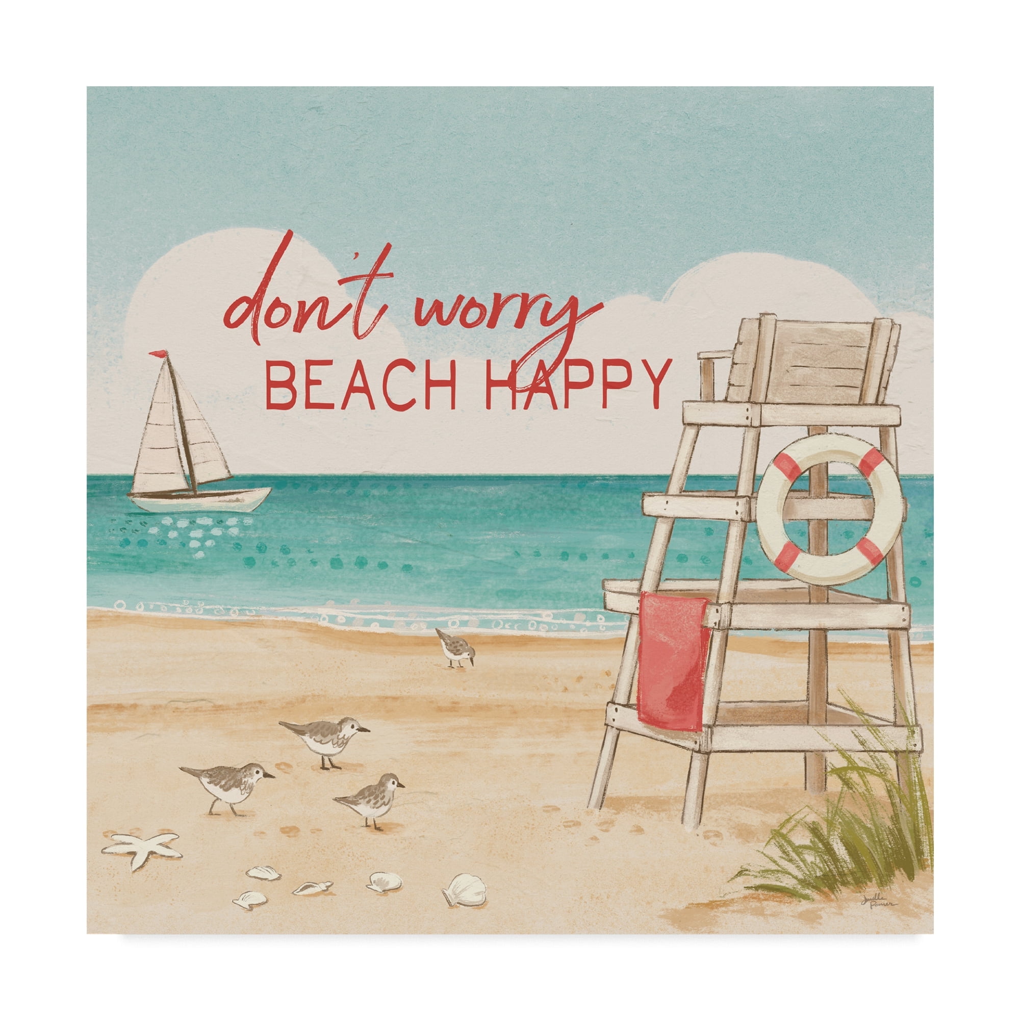 Trademark Fine Art 'Beach Time III' Canvas Art by Janelle Penner