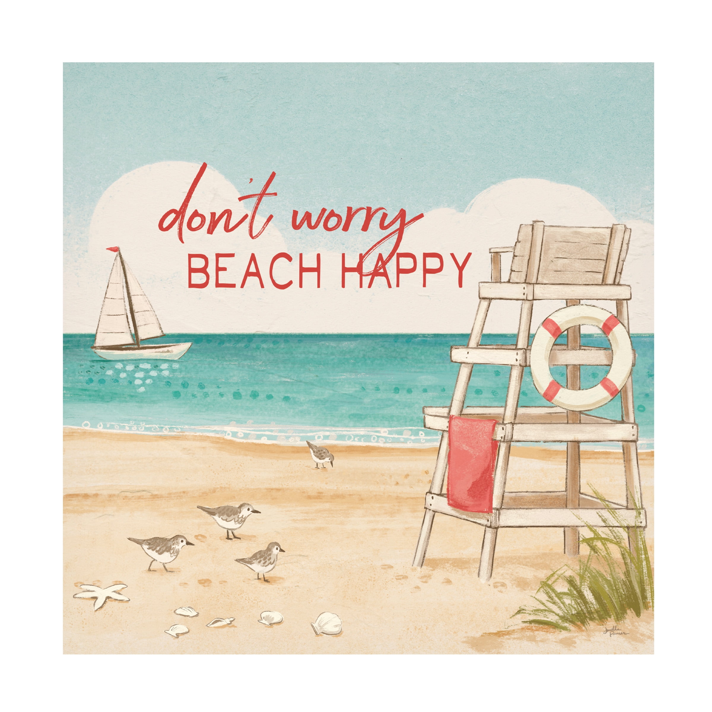 Trademark Fine Art 'Beach Time III' Canvas Art by Janelle Penner