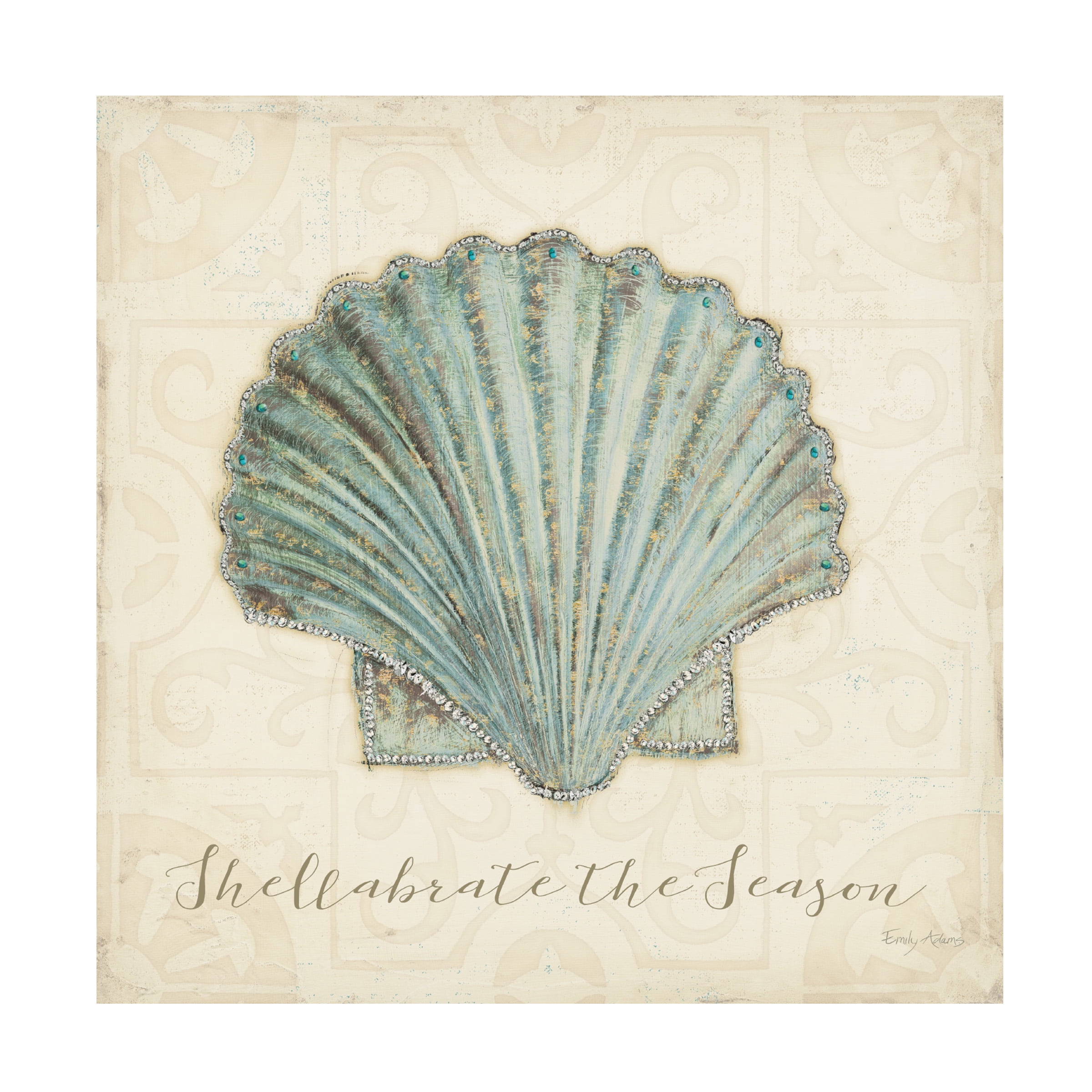 Trademark Fine Art 'Beach Treasures I Christmas' Canvas Art by Emily Adams