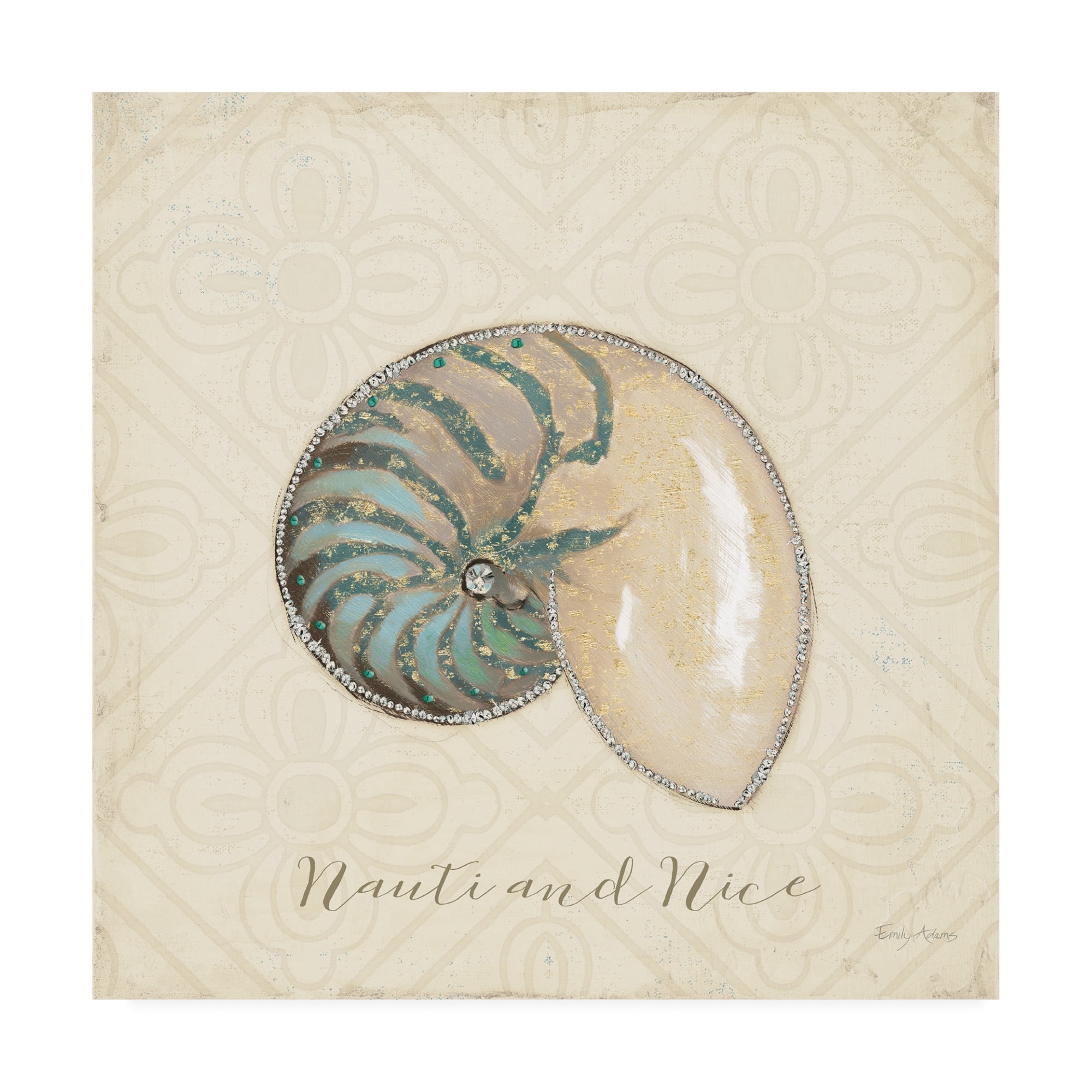 Trademark Fine Art 'Beach Treasures III Christmas' Canvas Art by Emily Adams